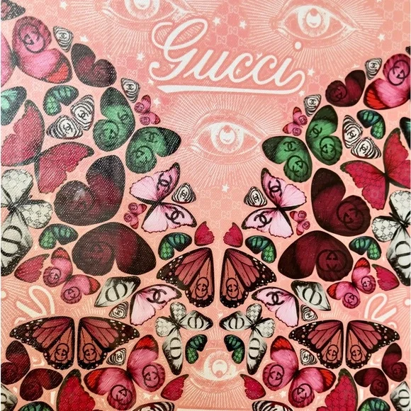 Pink Gucci Chanel Butterfly Art- Oliver Gal - Picture 3 of 3